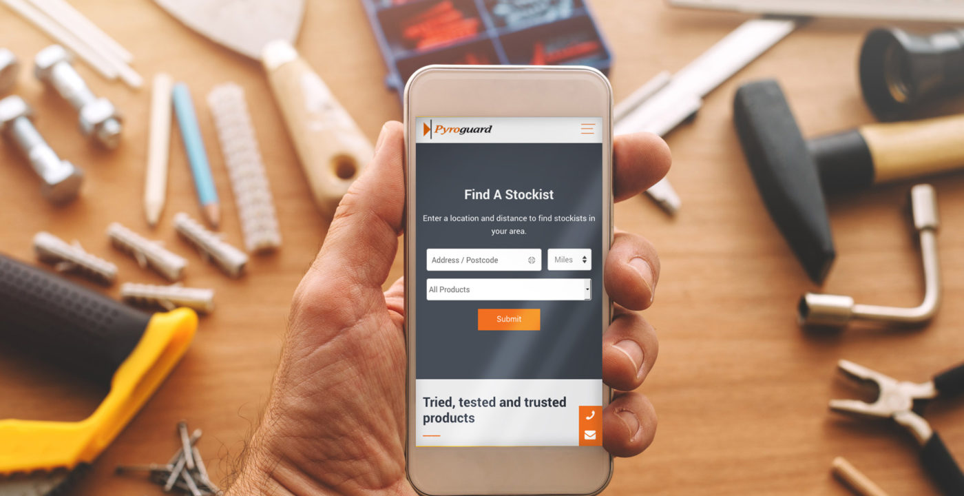 Pyroguard Find A Stockist on Phone