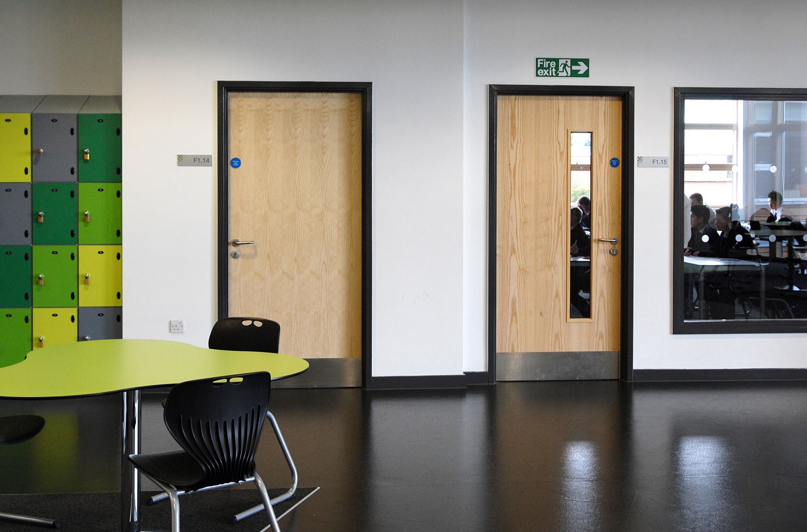 Oxford Academy Single Fire Doors - Timber Doors Cuttable Fire Glass