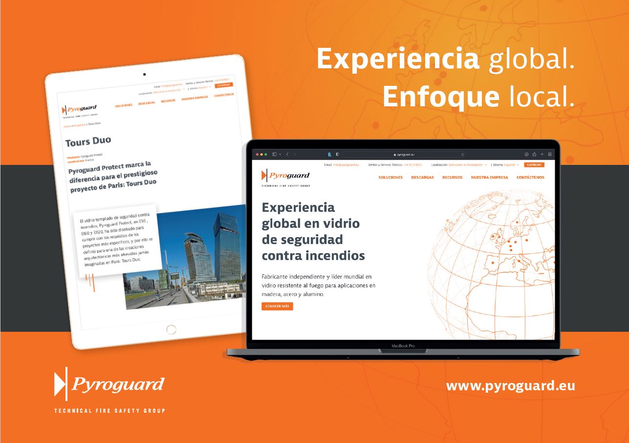 Spanish Pyroguard website on a laptop