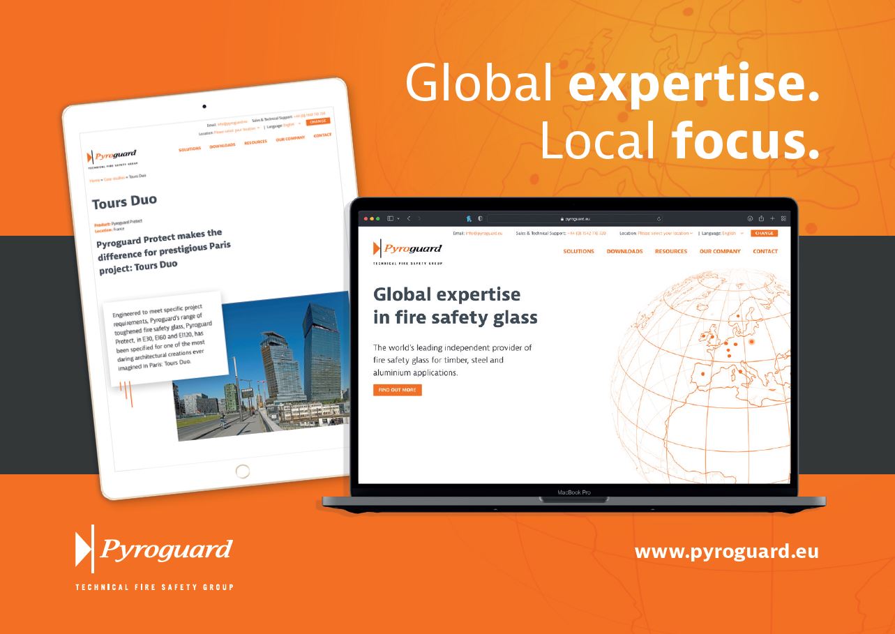 Pyroguard website on tablet and laptop