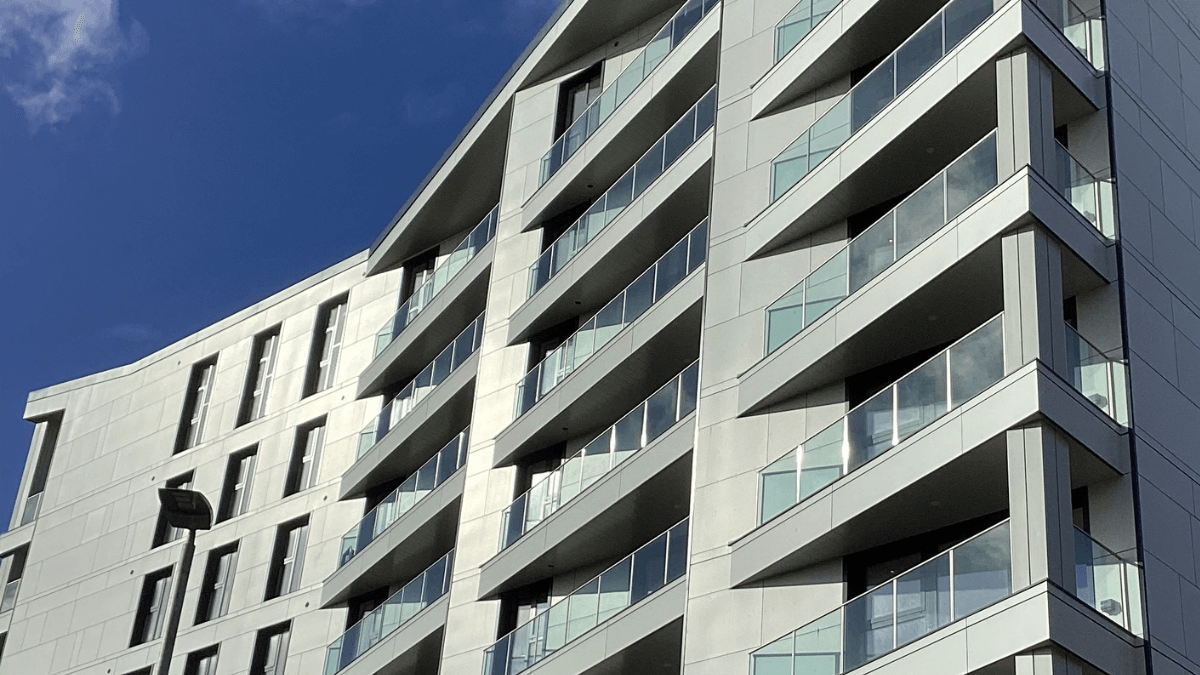 Apartment building with Balustrades