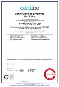 CF5954 Certificate of Approval